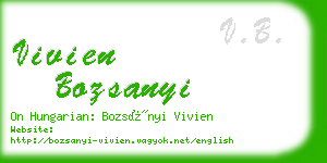 vivien bozsanyi business card